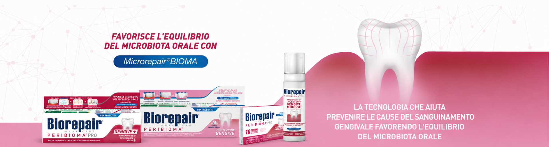Banner con prodotti protezione gengive