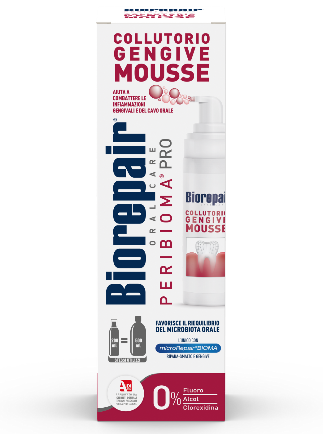 Collutorio in mousse con Peribioma® con tappo