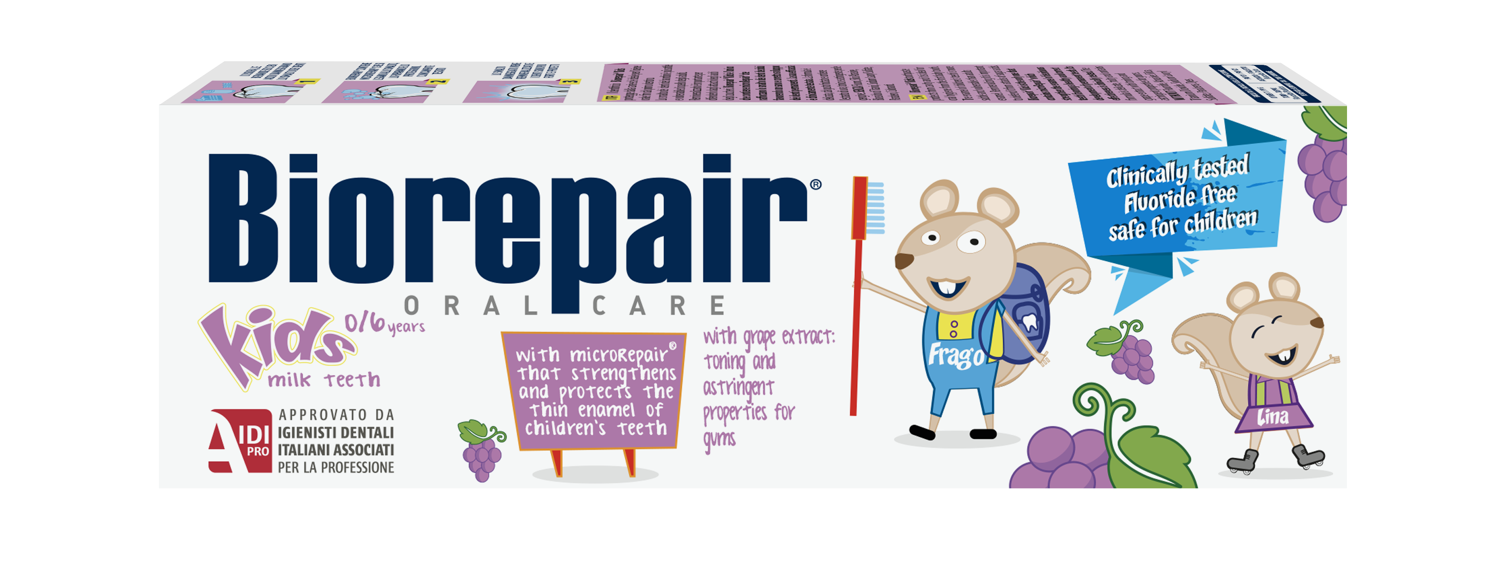 Biorepair® Toothpaste Kids 0/6 age with grape extract