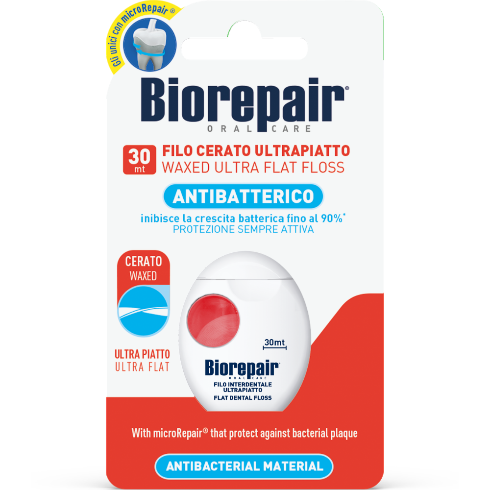 Filo Interdentale non Cerato Ultra Piatto Uso Quotidiano - Biorepair®