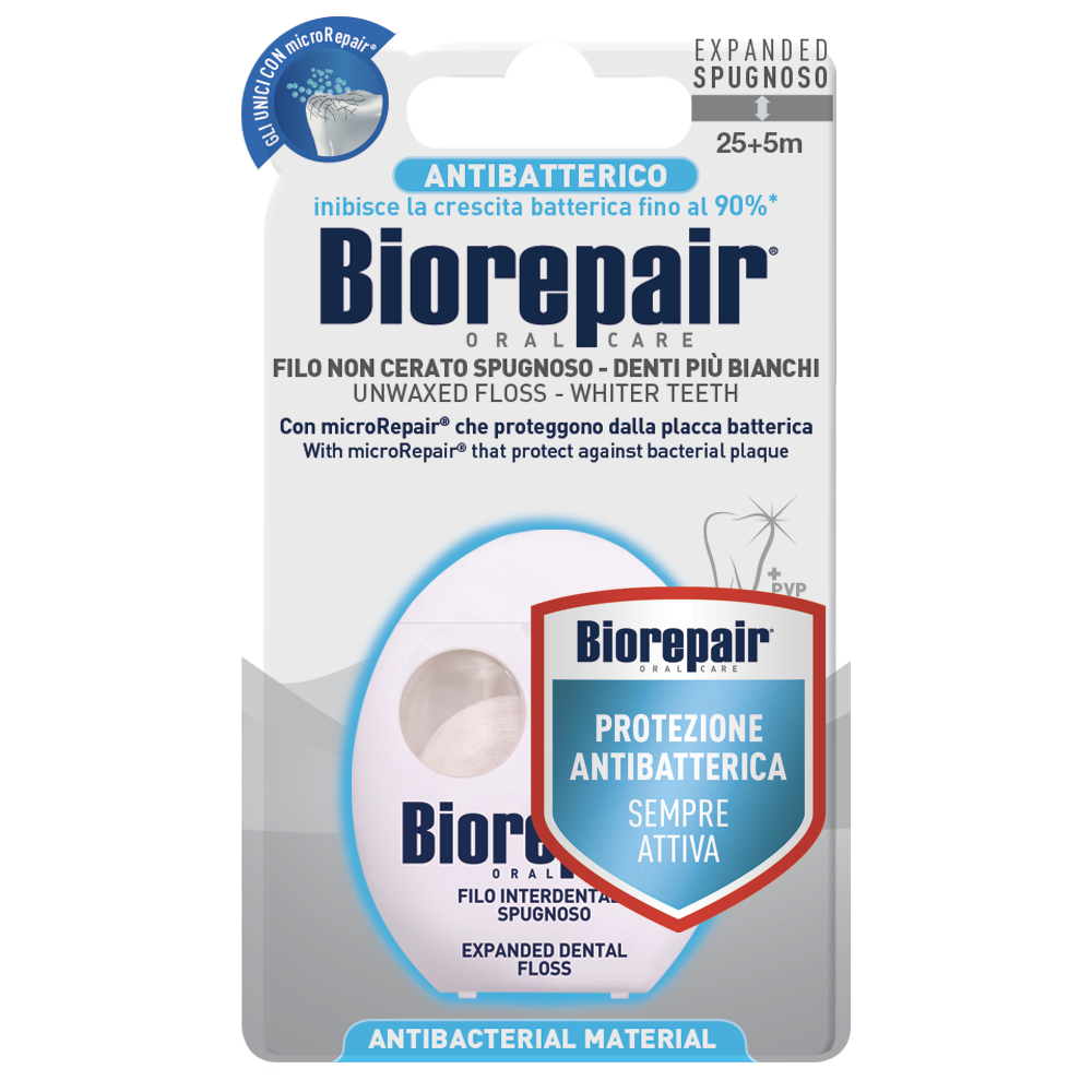 Filo Interdentale non Cerato Spugnoso con microRepair® - Biorepair®