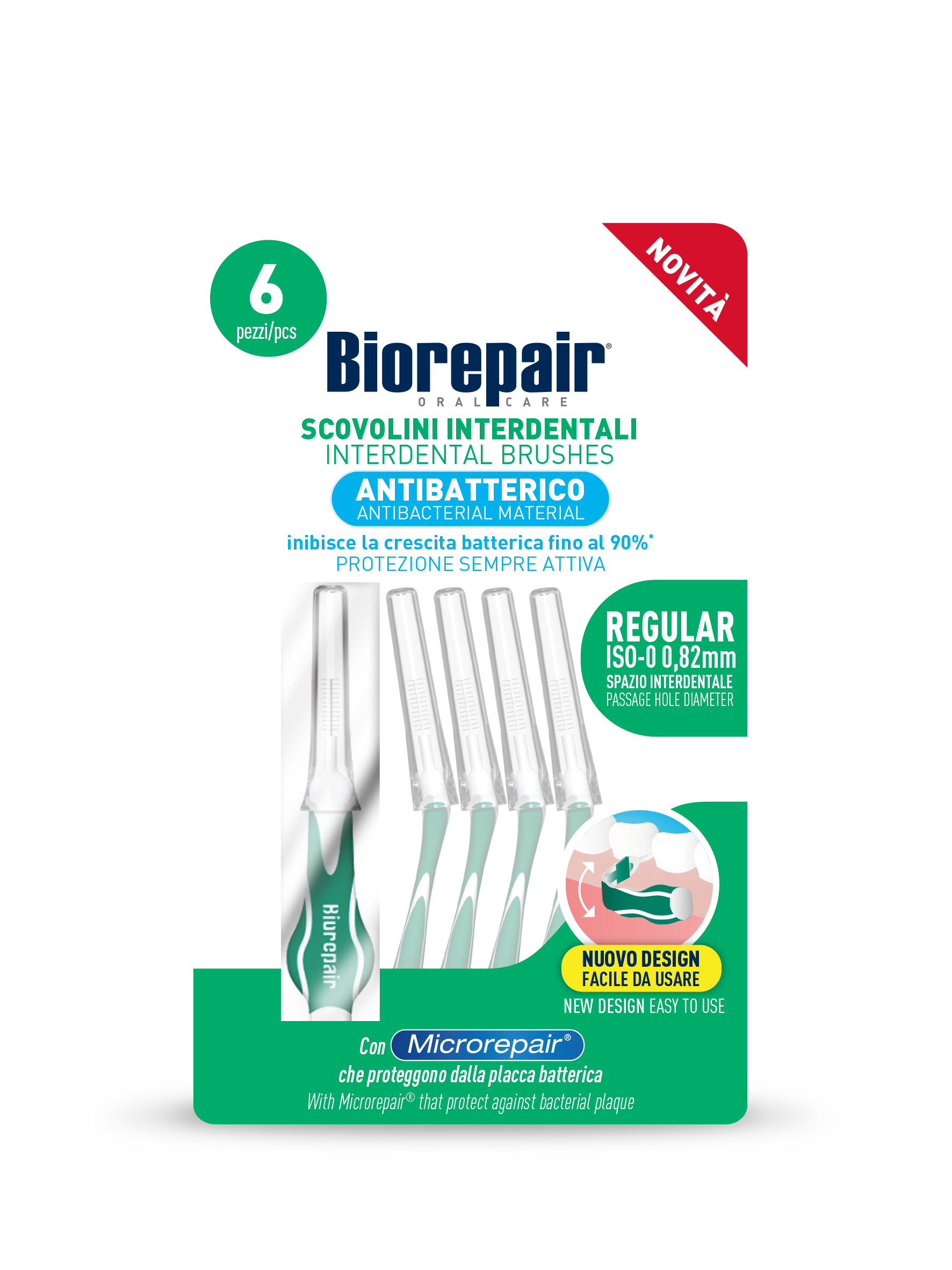5 SCOVOLINI ANTIBATTERICI IN GOMMA REGULAR