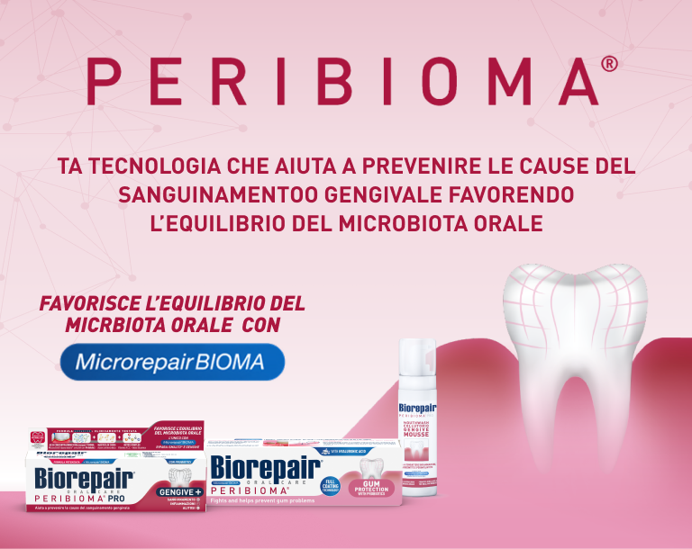 banner con prodotti Biorepair dedicati ai problemi gengivali 