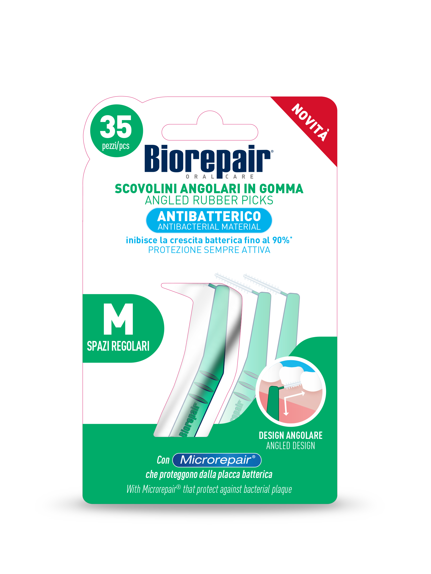 Scovolini Monouso Setole in Gomma Antibatterici Alitosi - Biorepair®